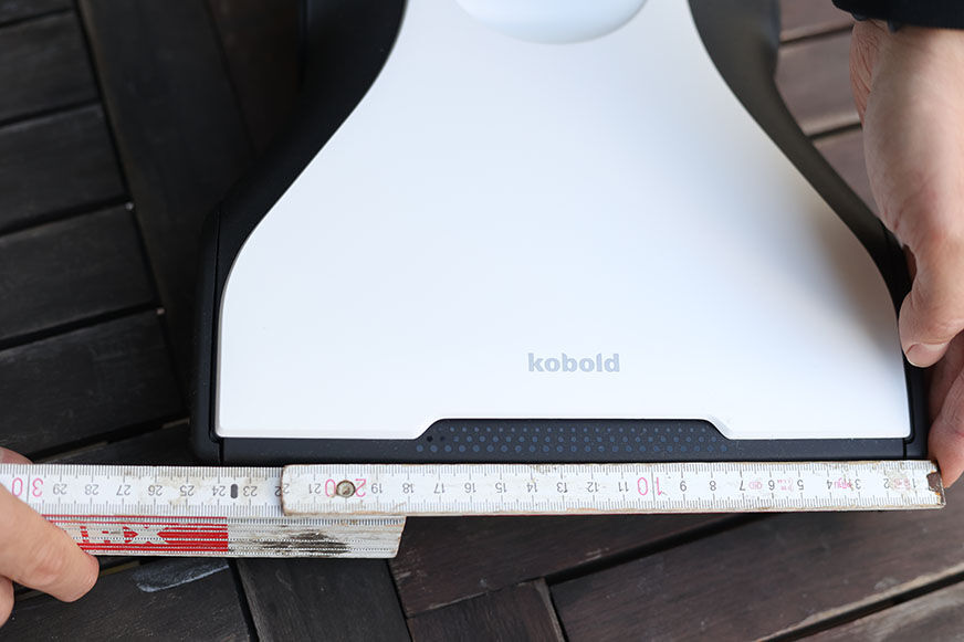 Die Breite der Bodenwalze EB7